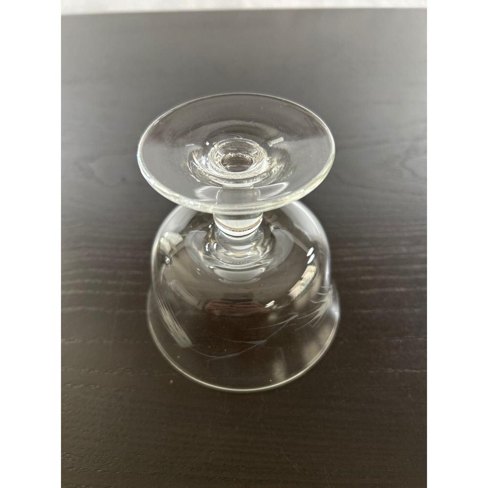Vintage Etched Wheat Clear Glass Coupe Cocktail Champagne Stemware Single Glass - Picture 4 of 4